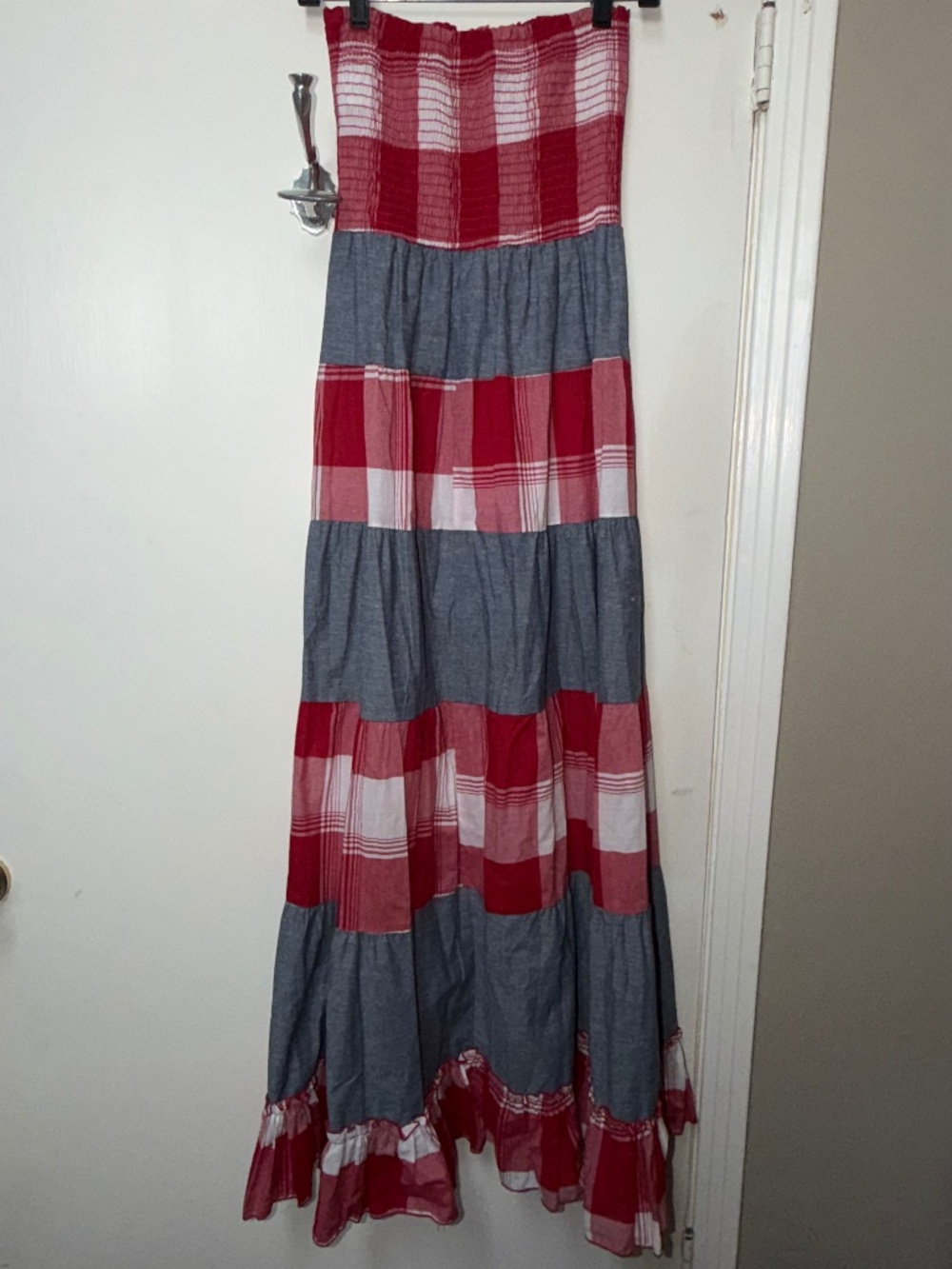 NWT Boutique Red and blue plaid dress